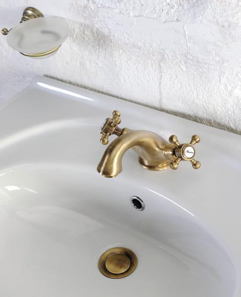 ANTEA Bateria umywalkowa stojąca, brąz 3176  wizualziacja