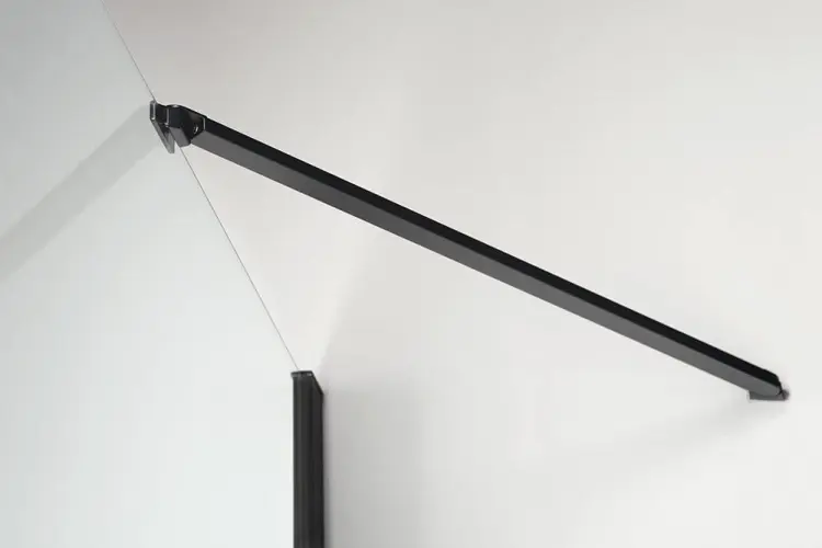 ZOOM BLACK Kabina prysznicowa narożna prostokątna 140x100x200 cm ZL1314BZL3210B  wspornik scianki