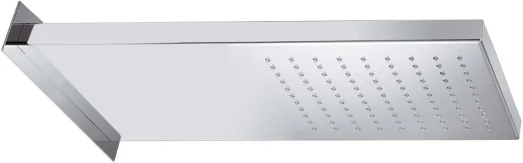 Deszczownia prostokątna ścienna, stal nierdzewna 50x20 cm DP562