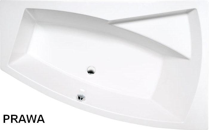 EVIA Wanna akrylowa asymetryczna 160x100 cm (prawa) 12611