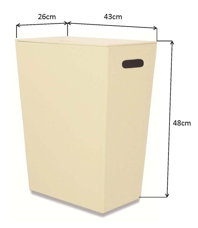 ECO PELLE Kosz na pranie 43x26x48 cm 2462CR rozmiary