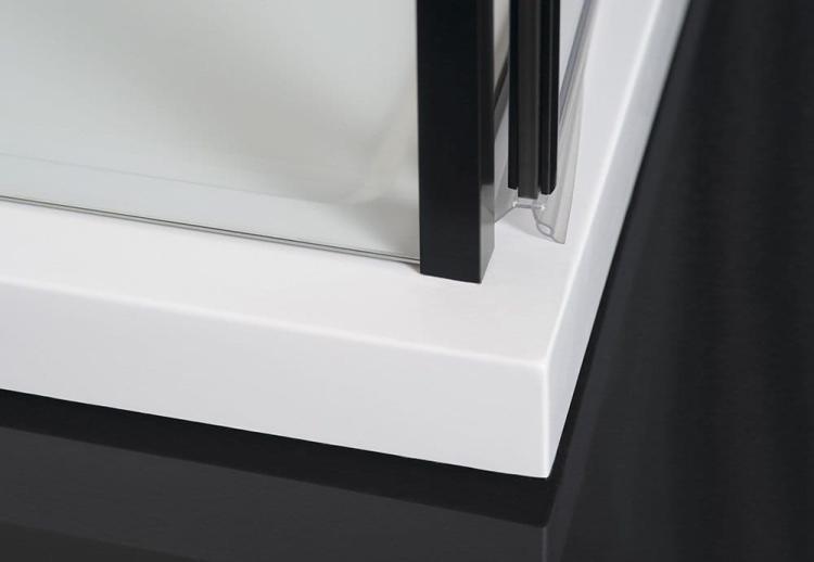 ZOOM BLACK Kabina prysznicowa narożna prostokątna 140x90x200 cm ZL1314BZL3290B  bok kabiny