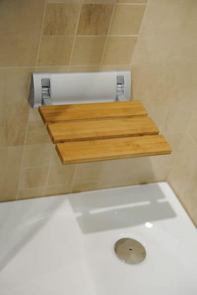 Siedzisko prysznicowe 32x32,5 cm, bambusowe AE236