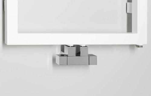 CUBE TWIN Przyłącze grzejnikowe 1/2", prawe, kątowe, chrom CP581S - aranżacja