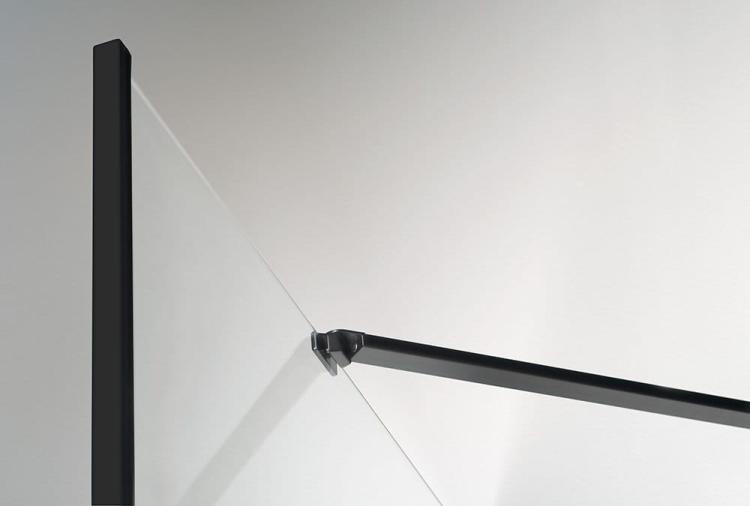 ZOOM BLACK Kabina prysznicowa narożna prostokątna 100x90x200 cm ZL1310BZL3290B , wspornik scianki