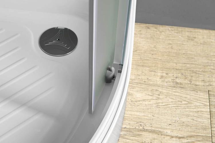 ARLEN Kabina prysznicowa półokrągła 80x80x185 cm, profil biały, szkło matowe BTR800 6.jpg