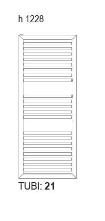 RIMINI Grzejnik łazienkowy antracyt 565W 600x1228 mm RA122  - rysunek