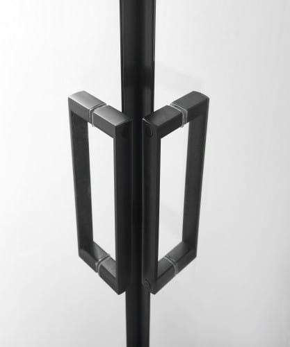 SKY 3 Kabina prysznicowa prostokątna z hydromasażem 120x80x225 cm CL75 - uchwyty czarny mat