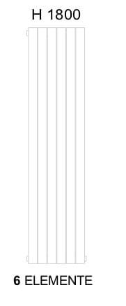 EISENSTADT Grzejnik łazienkowy dekoracyjny chrom 532 W 459x1800 mm EC459 - rysunek