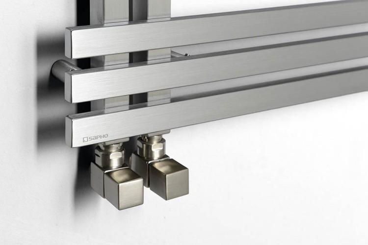 VISTA Grzejnik łazienkowy dekoracyjny stal nierdzewna szczotkowana 307 W 500x1190 mm NR613- przyłącze