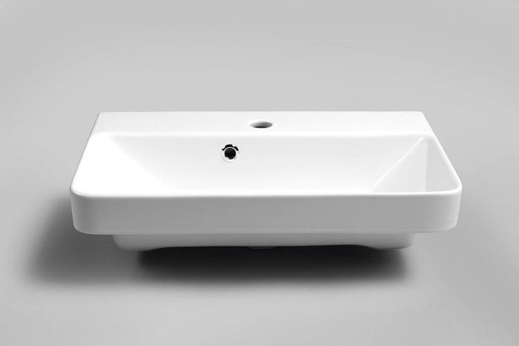 Umywalka meblowa lub podwieszana prostokątna ceramiczna 55x37 z serii THALIE