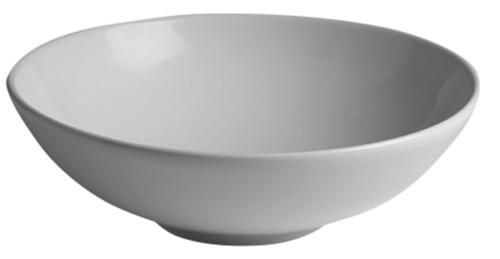 Nablatowa okrągła umywalka średnica 46 cm biała ceramiczna seria DIMP