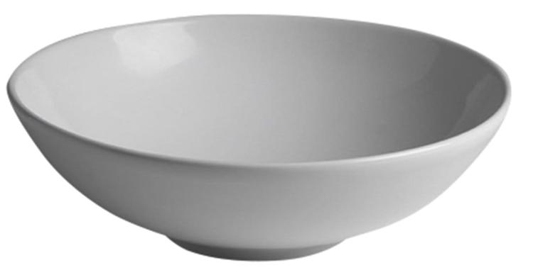 Nablatowa okrągła umywalka średnica 46 cm biała ceramiczna seria DIMP