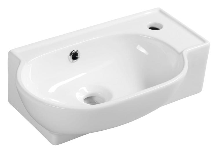 YUMO umywalka mała narożna do zawieszenia lub nablatowa 45 x 27,5 cm 3045