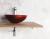 MURANO ROSSO Umywalka nablatowa okrągła szklana czerwona ⌀ 40x14 cm AL5318-63