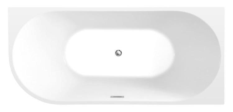 TIBERA Wanna wolnostojąca 170x80 cm prawa E1015 z góry