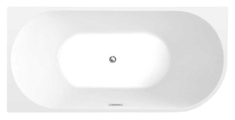 TIBERA Wanna wolnostojąca 170x80 cm lewa E1026 z góry