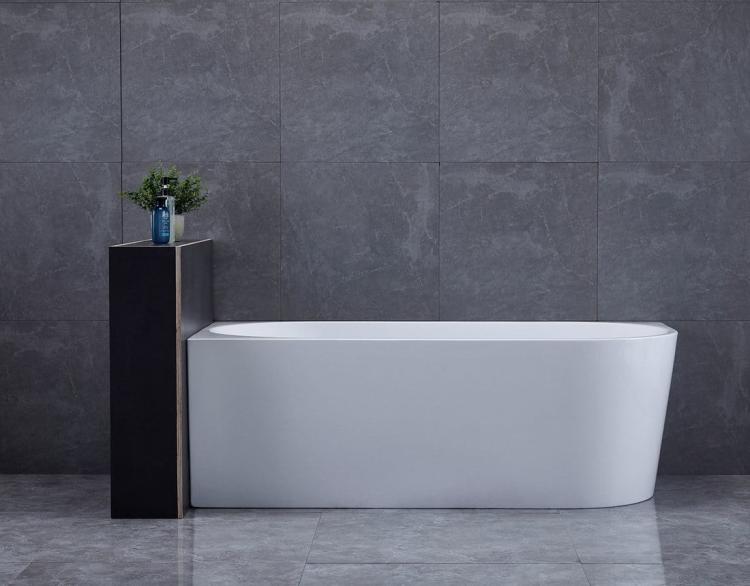 TIBERA Wanna wolnostojąca 170x80 cm lewa E1026 przy ściance