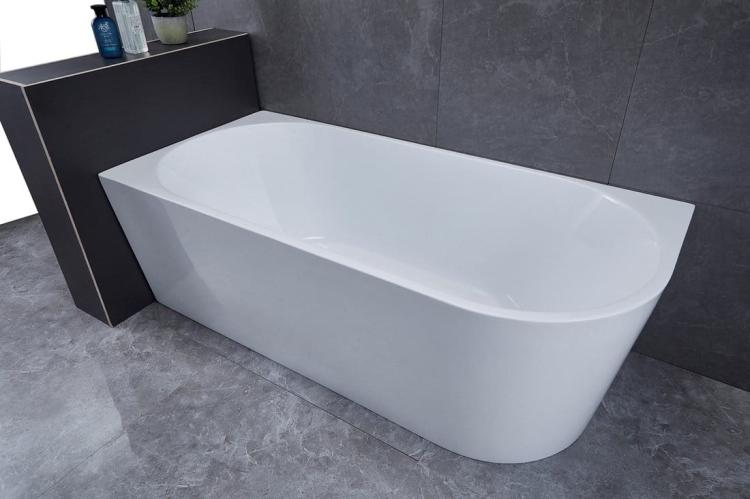 TIBERA Wanna wolnostojąca 170x80 cm lewa E1026 przy ściance z boku