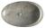 DALMA umywalka ceramiczna szary marmur 68x44x16,5 cm MM313