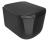TRIBECA Miska WC podwieszana czarna matowa RIMLESS 35x54 cm 511431 z deską