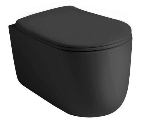 NOLITA Miska WC podwieszana czarna matowa  35x55 cm 531431