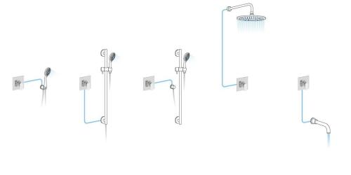 KAI Podtynkowa 2-funkcyjna bateria prysznicowa czarny mat KA42/15