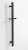 Drążek prysznicowy 60 cm czarny mat SC415