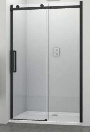 LITE BLACK Drzwi prysznicowe do wnęki przesuwne 140x195 cm G140B, czarny mat