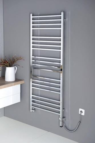 ONE Grzałka elektryczna z termostatem, chrom 400W ONE-C-400 - podłączenie