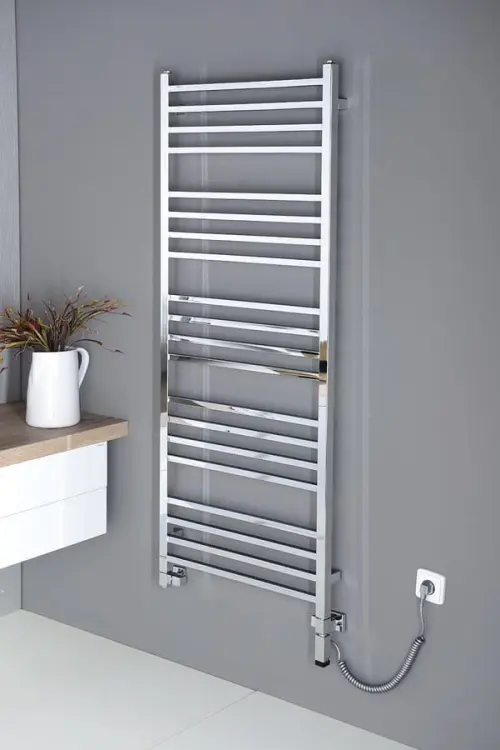 ONE Grzałka elektryczna z termostatem, chrom 600W ONE-C-600 - podłączenie