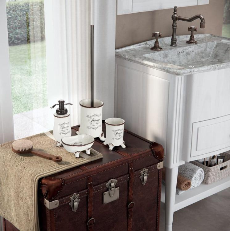 AMELIE ceramiczna seria retro akcesoriów łazienkowych - aranżacja2