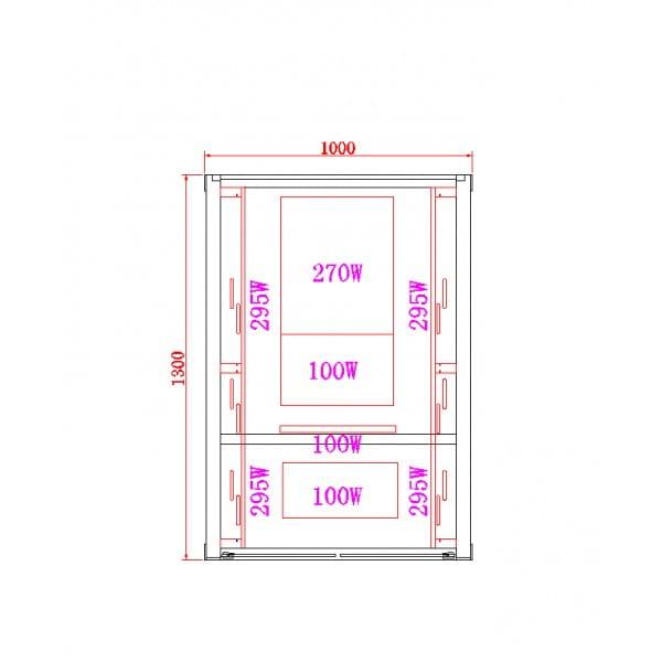 CARBON 1 Sauna na podczerwień 1-osobowa 100x130x195 cm F10100  - płyty grzewcze