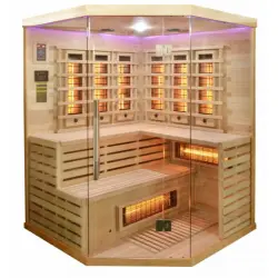 DELUXE Sauna na podczerwień infrared 3-4 osobowa 150x150x200 cm SANOTECHNIK J21150