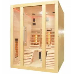 OSLO Sauna na podczerwień infrared 2 osobowa 150x150x200 cm SANOTECHNIK J40150