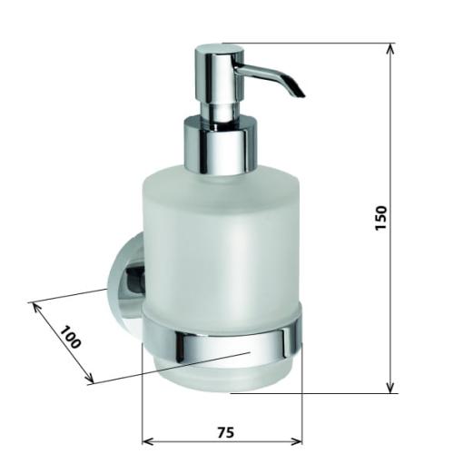 NEO Dozownik do mydła 150 ml Mini 104109115, wymiary