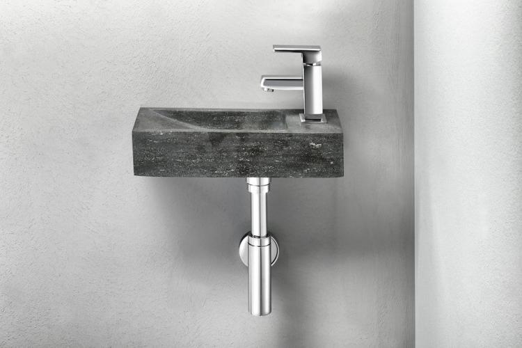 BLOK Umywalka kamienna 38x8x14 cm antracyt 2401-31 - aranżacja1