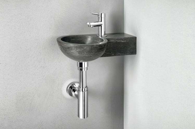 BLOK Umywalka kamienna 40x10x23 cm antracyt 2401-32 - aranżacja1