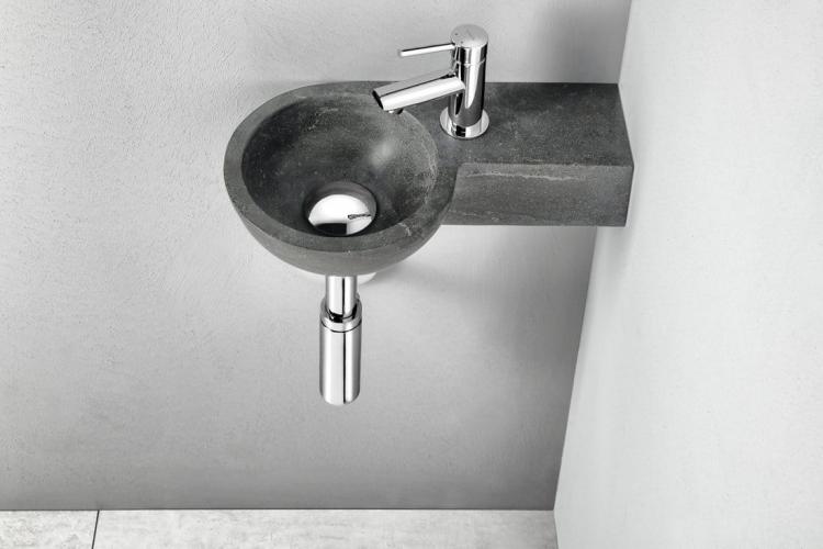 BLOK Umywalka kamienna 40x10x23 cm antracyt 2401-32 - aranżacja2