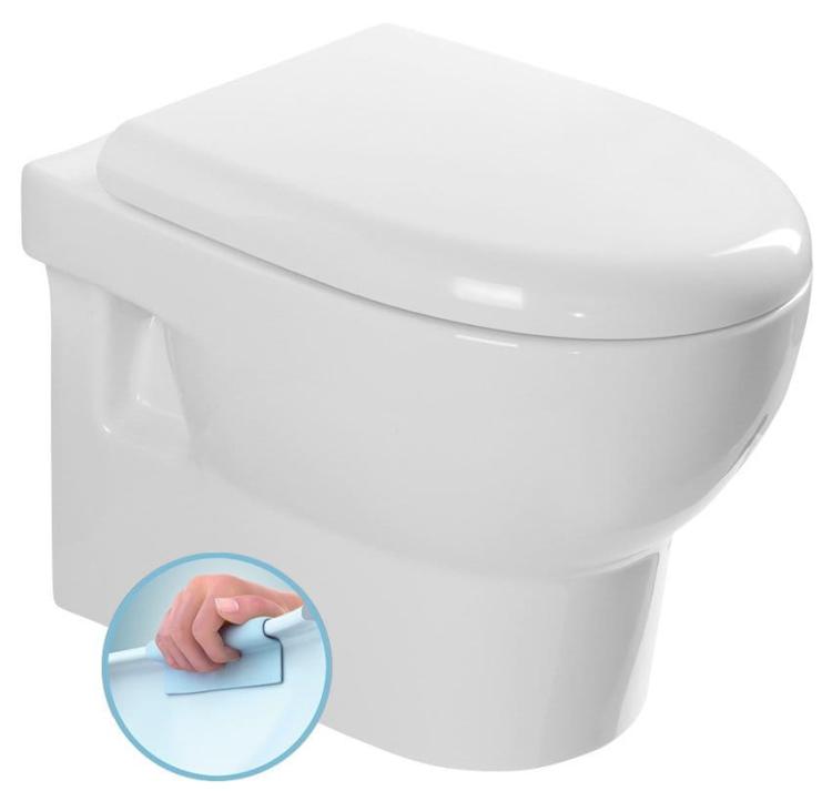 ABSOLUTE WC miska zawieszana, Rimless, 50x35 cm, biała 10AB02002