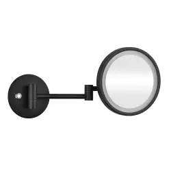 DARK  Lusterko kosmetyczne czarne z  podświetleniem LED ø 160 112101140