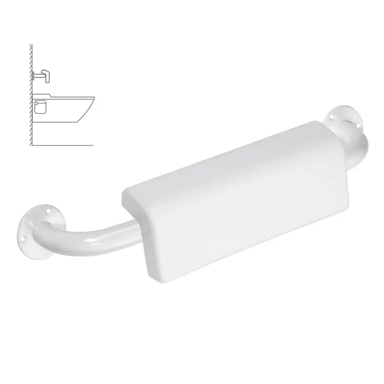 Uchwyt 50 cm z oparciem z osłoną biały 301100504-o