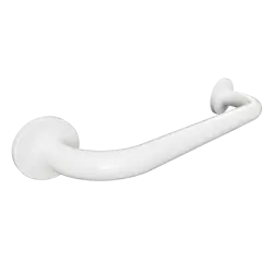 Poręcz łazienkowa prosta  50 cm biała  z kołnierzem osłonowym 301100503