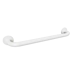 Poręcz łazienkowa prosta  70 cm biała z kołnierzem osłonowym 301100703