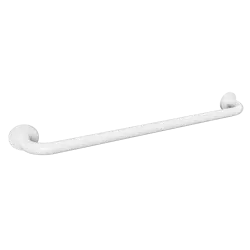 Poręcz łazienkowa prosta 80 cm biała  z kołnierzem osłonowym 301100803