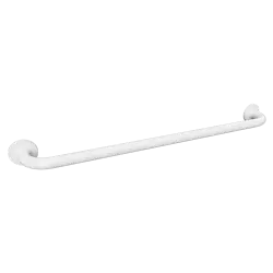 Poręcz łazienkowa prosta 90 cm biała z kołnierzem osłonowym 301100903