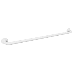 Poręcz łazienkowa prosta 110 cm biała z kołnierzem osłonowym 301101103