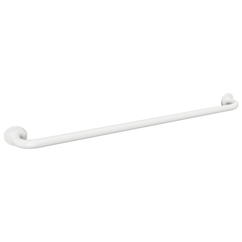 Poręcz łazienkowa prosta 110 cm biała z kołnierzem osłonowym 301101103