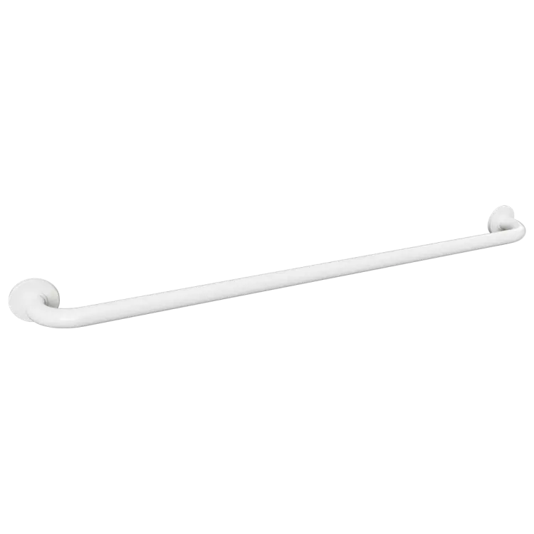 Poręcz łazienkowa prosta 110 cm biała z kołnierzem osłonowym 301101103