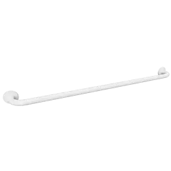  Poręcz łazienkowa prosta 120 cm biała z kołnierzem osłonowym 301101203